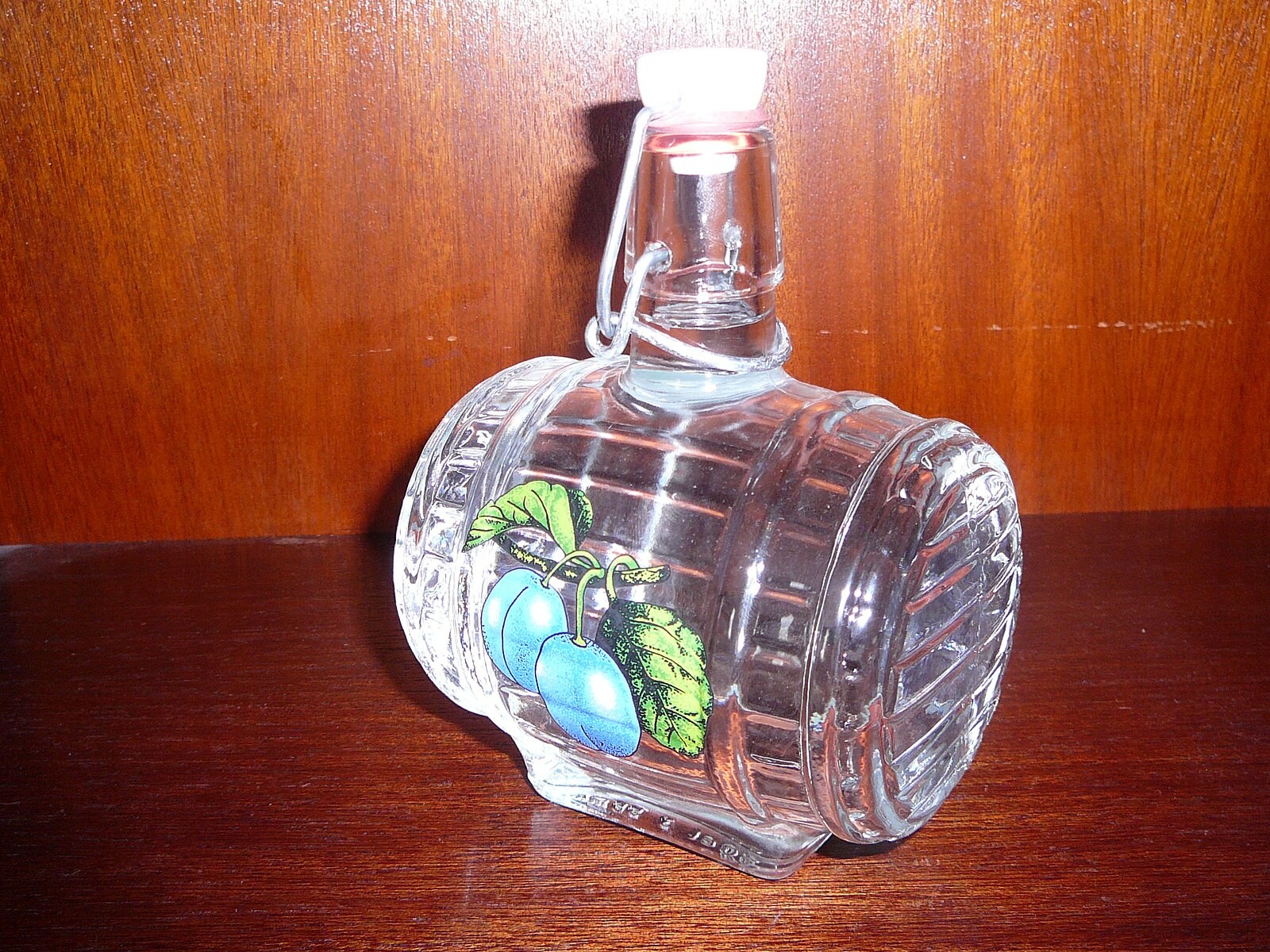 Bottle of slivovitz/slivovice, the plum spirit at the centre of the story.