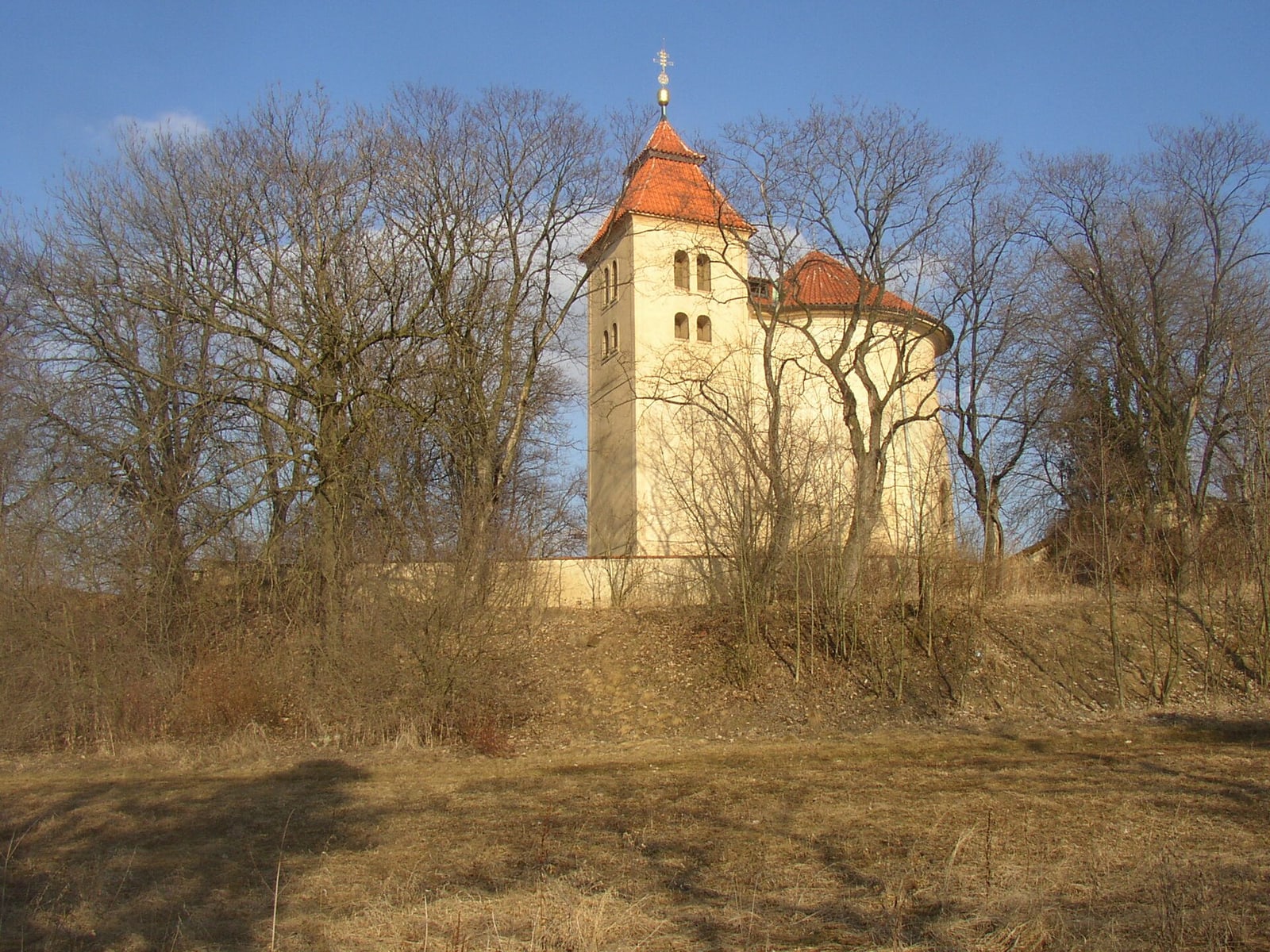 North-west view of the early medieval rotunda of Saints Peter and Paul at Budeč.