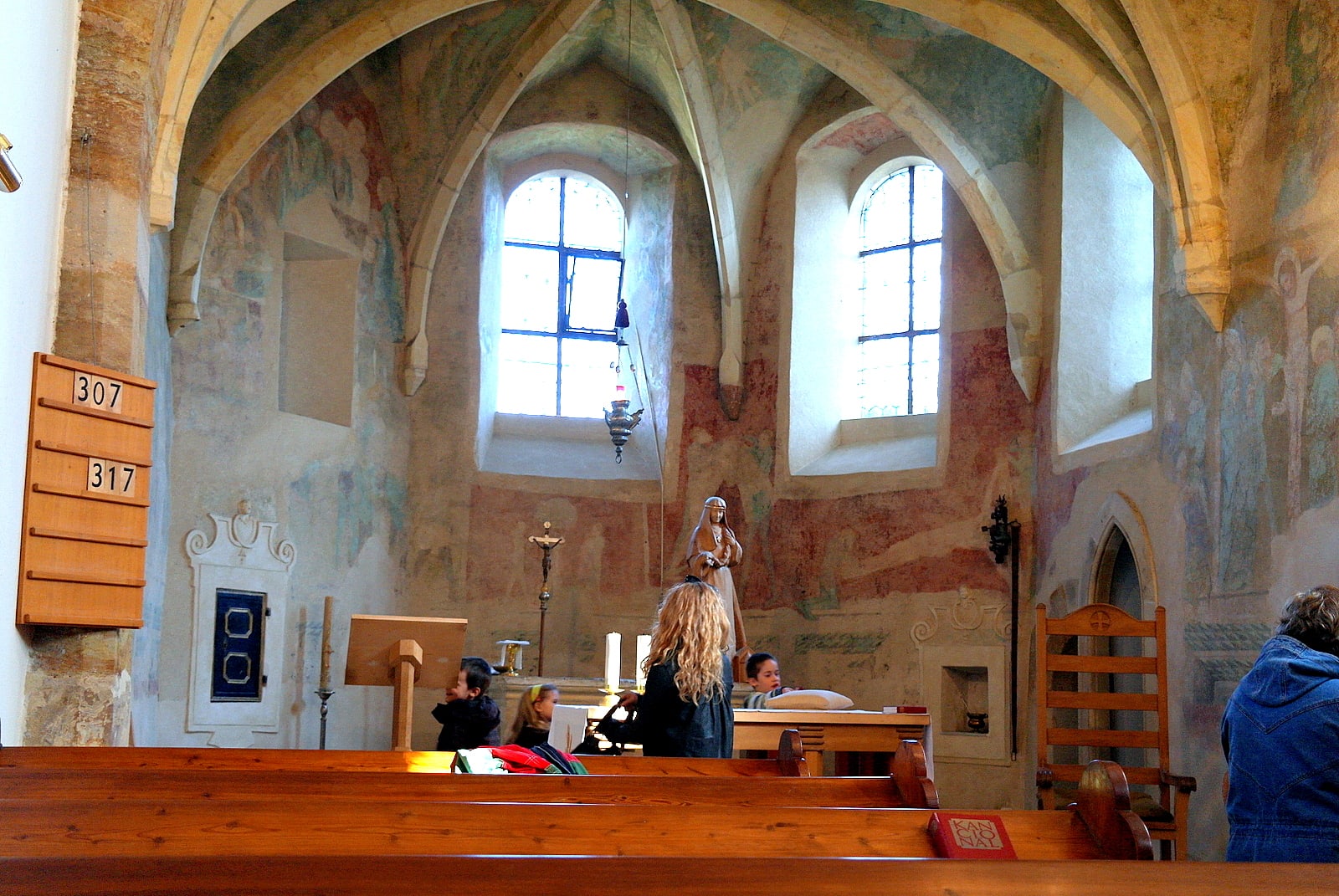 Interior of St Clement church, a materially different architectural view.
