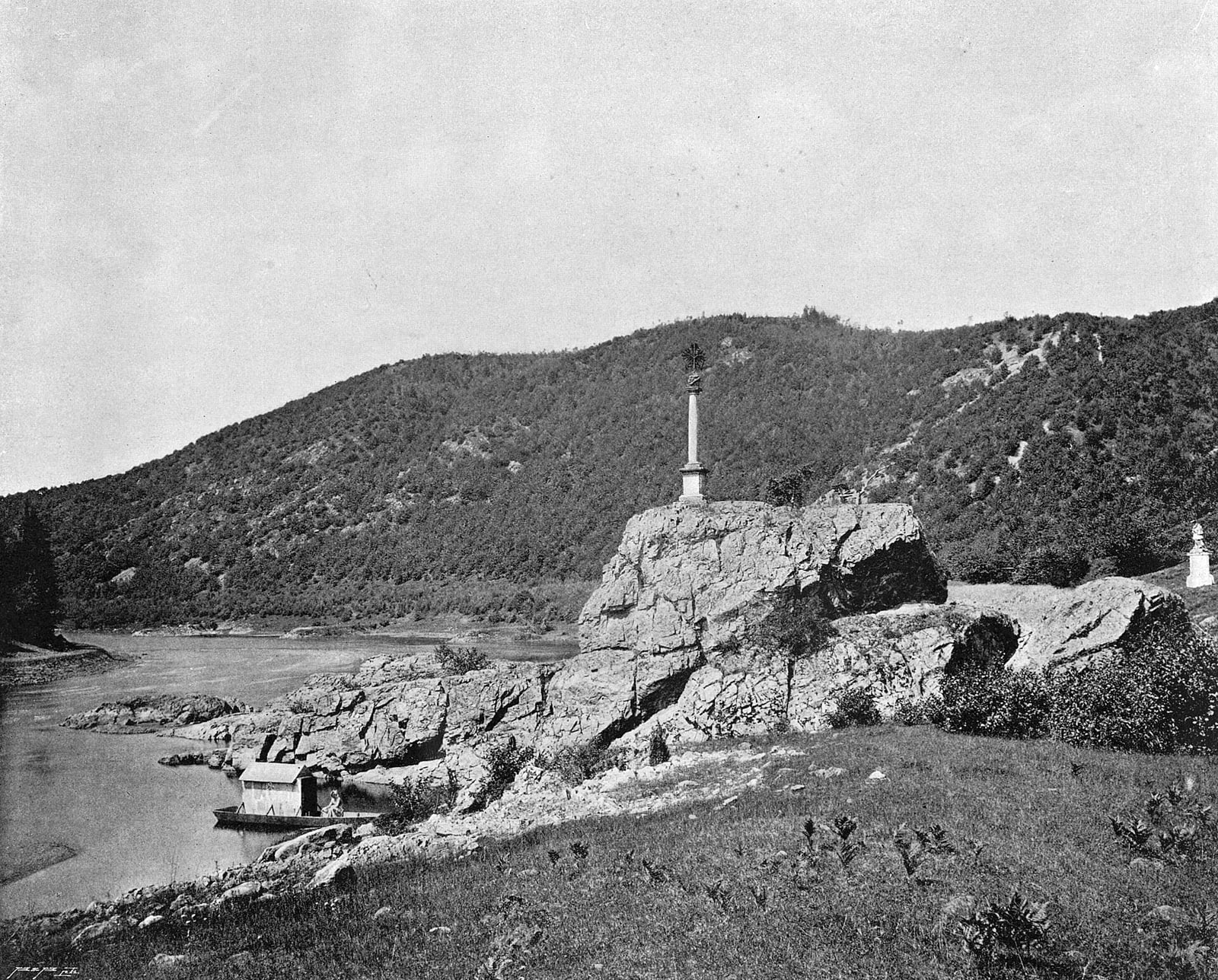 Late-19th-century photograph/print by Jindřich Eckert showing the rapids and river landscape.