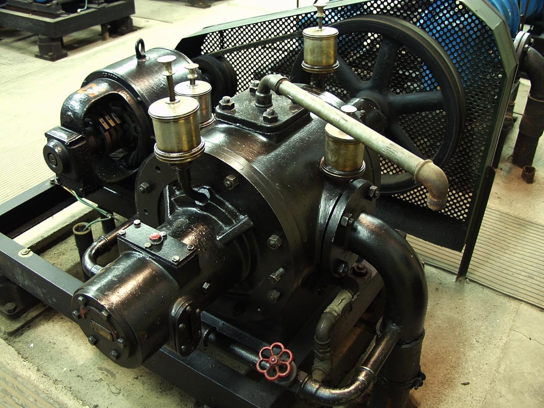 Original blower from Prague’s pneumatic-post system.
