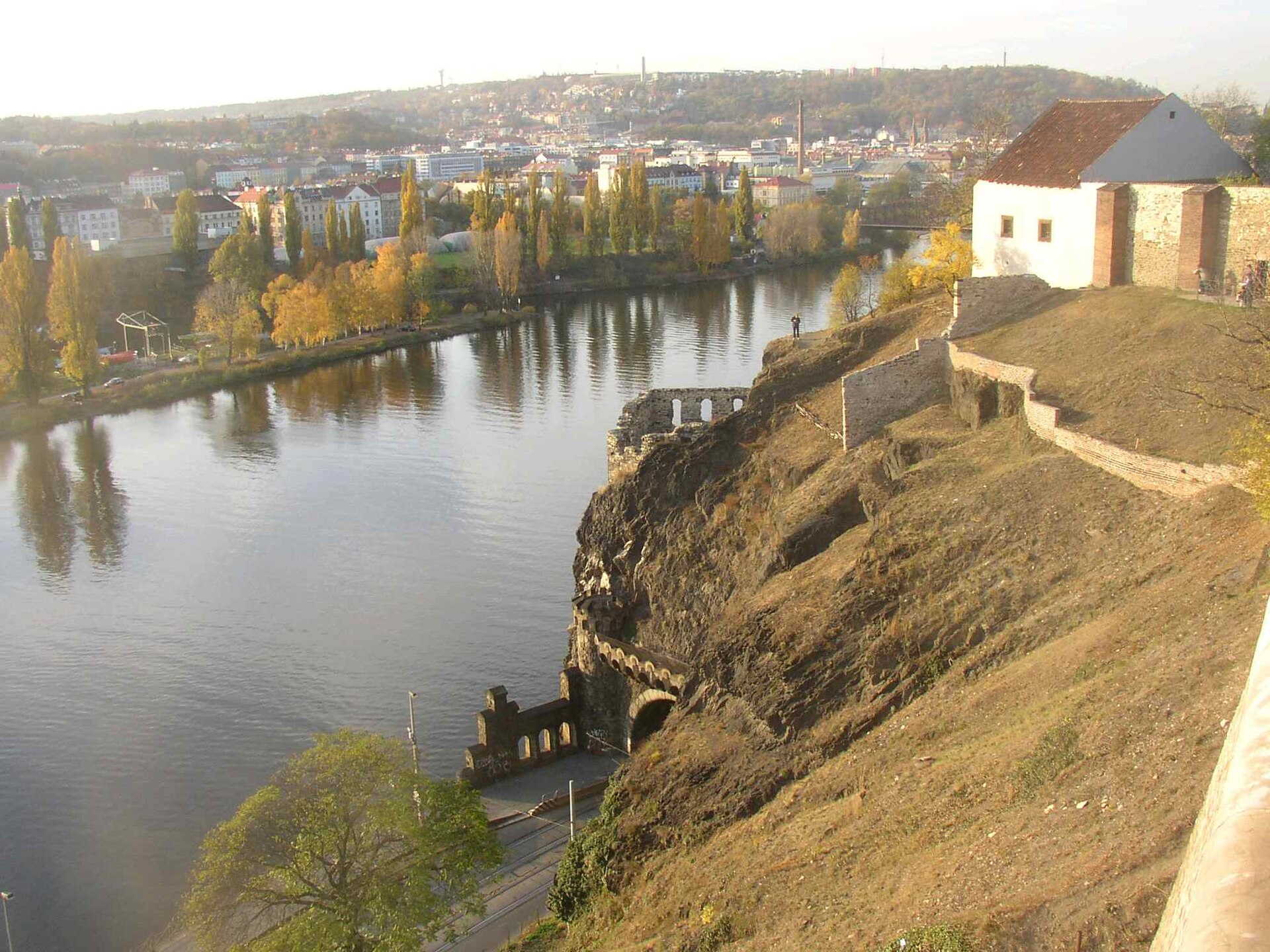 Václav Cibula and the Vyšehrad tradition preserve a Prague version of the sleeping-army motif: knights hidden inside the rock who will emerge at a time of greatest need.