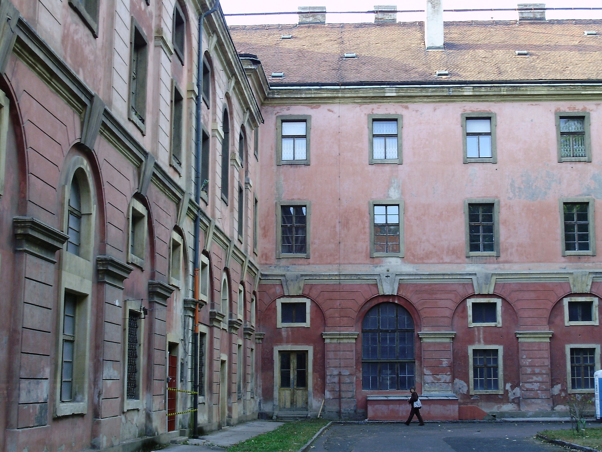 The courtyard of Prague’s Invalidovna.